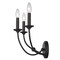 Z-Lite Arabella Wall Sconce, 3-Light, 14 In.W x 9.5 In.L x 11.5 In.H, Matte Black/Matte Black 3500-3S-MB - alternate 6